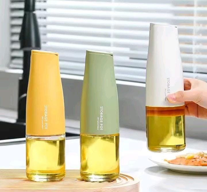 High quality Glass Automatic Oil Dispenser – Self-Opening & Closing, Leak-Proof, Easy Pouring, Oil Bottle for Kitchen Use