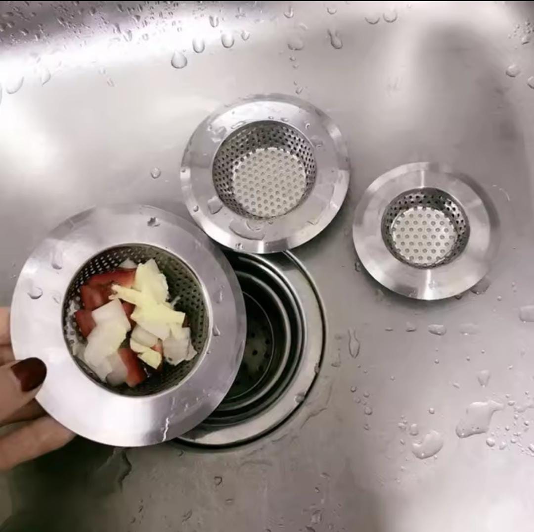 2 pcs Heavy Duty Stainless Steel Slop Basket Filter Trap, 2.75" Top / 1" Mesh Metal Sink Strainer,Perfect for Kitchen Sink/Bathroom Bathtub RV Wash Basin Floor Drain Balcony Drain Hole