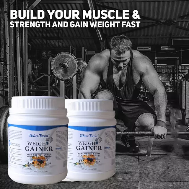 Wins Town Weight Gainer and Muscle Builder Supplement Protein Powder Supports Muscle Growth, Promotes Weight Gain, Boosts Energy, Easy to Mix