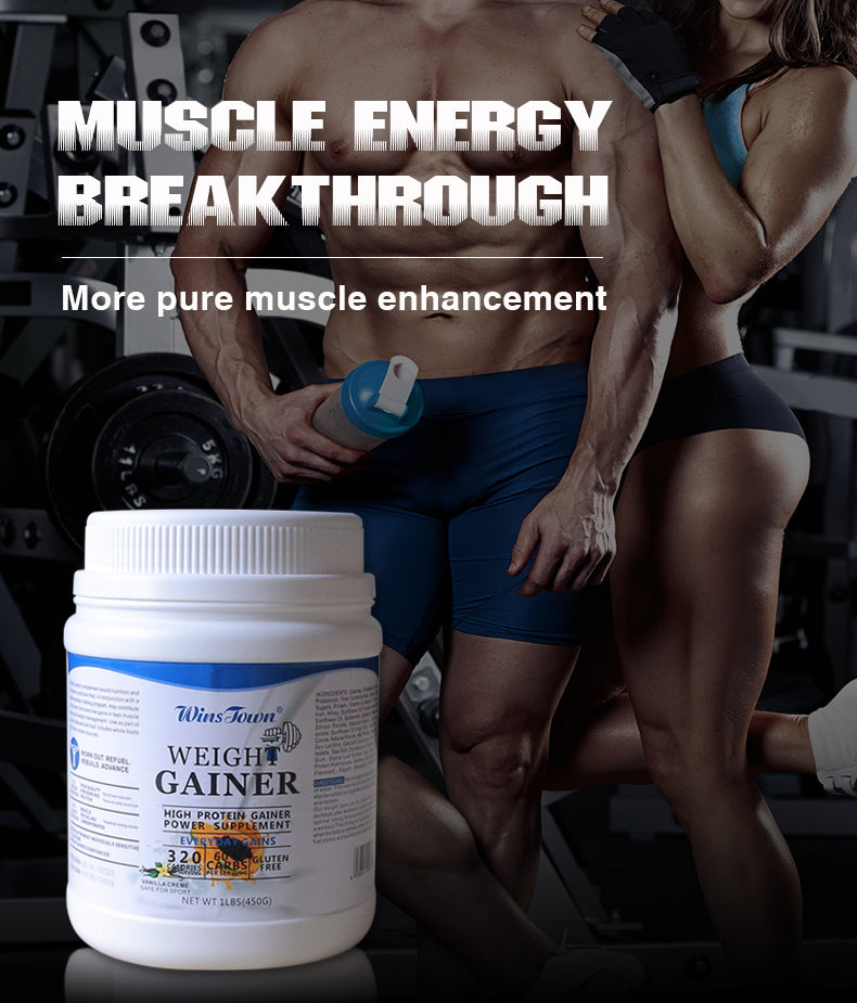 Wins Town Weight Gainer and Muscle Builder Supplement Protein Powder Supports Muscle Growth, Promotes Weight Gain, Boosts Energy, Easy to Mix