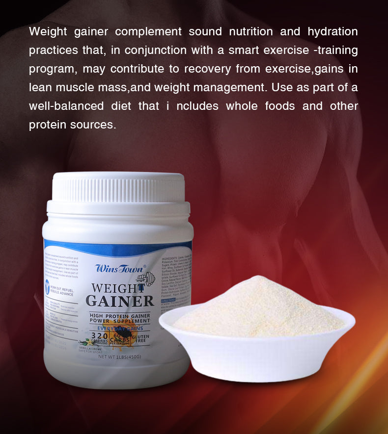 Wins Town Weight Gainer and Muscle Builder Supplement Protein Powder Supports Muscle Growth, Promotes Weight Gain, Boosts Energy, Easy to Mix
