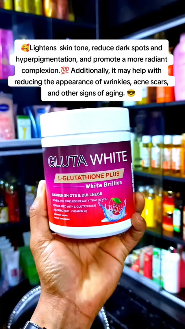 Gluta White L-Glutathione Plus White Brillion Powder For Skin Brightening, Anti-Aging, Dark Spot Reduction, Detoxification & Immune Support