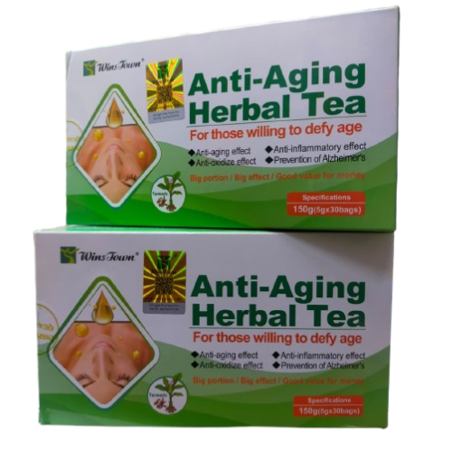 Winstown Anti-Aging Tea and Anti-Aging Gummies Immunity Support, Firm Skin and Radiance Antioxidants Promote New Skin Cell Renewal, Smooth Wrinkles and Boost Vitality