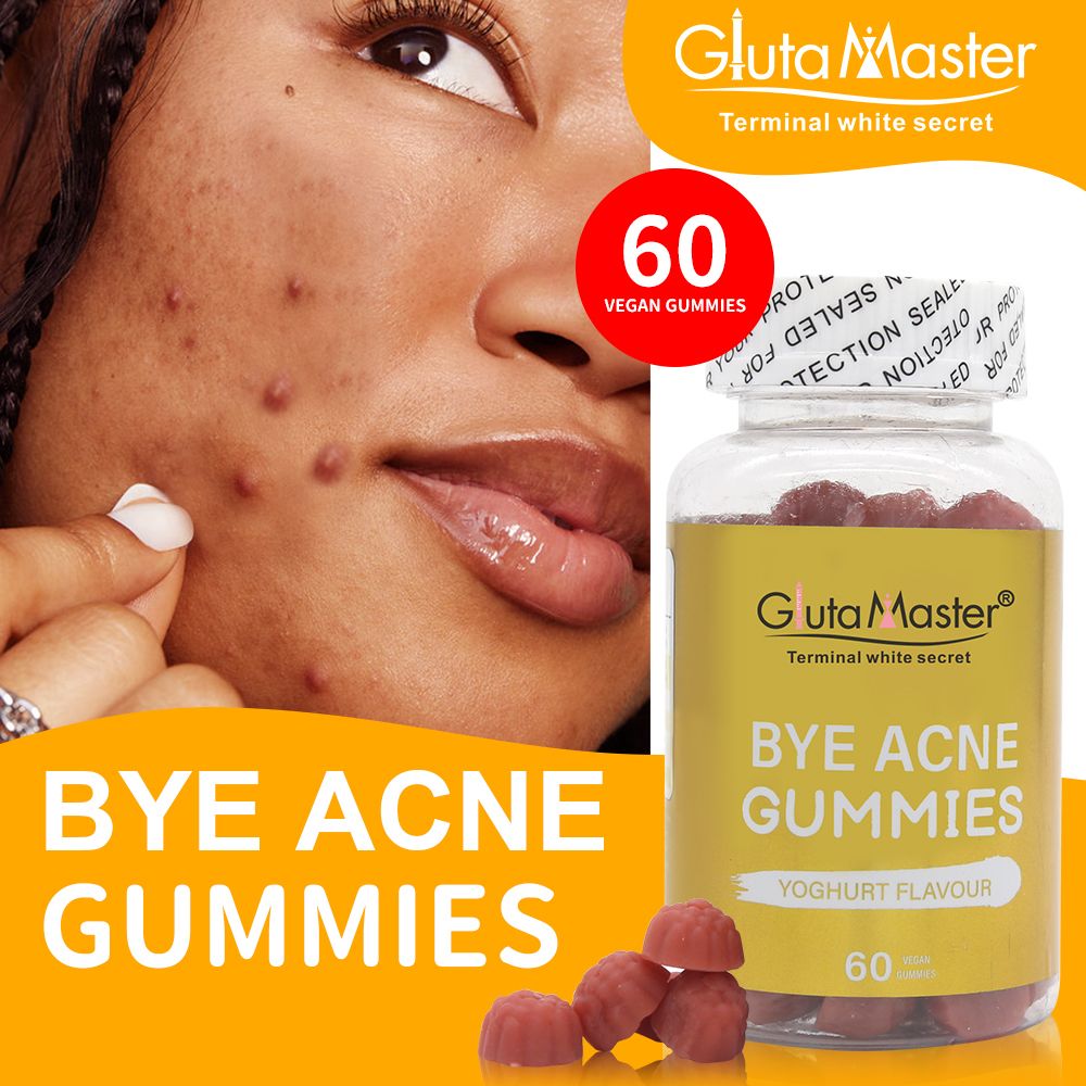 Gluta Master Bye Acne Gummies Clears Acne, Reduces Breakouts, Fades Dark Spots, Improves Skin Texture, Promotes Smooth Healthy Radiant And Glowing Skin From Within