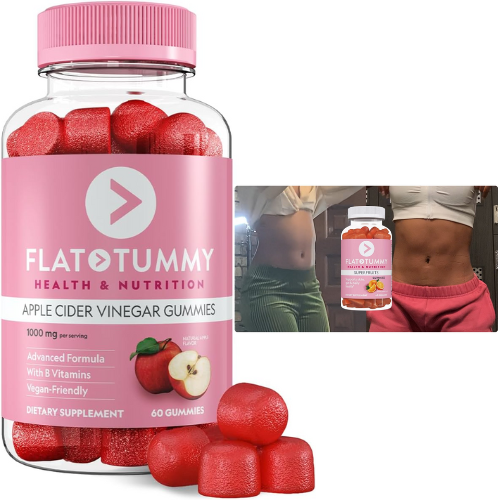 Flat Tummy Apple Cider Vinegar Gummies Support Belly Fat Reduction Improve Digestion Reduce Bloating Enhance Core Slimming And Promote A Healthier Flatter Stomach Naturally