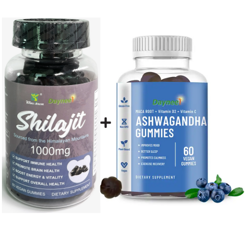Shilajit Gummies With Maca Plus Ashwagandha Gummies For Energy Hormonal Balance Stress Relief Libido Strength Mental Clarity And Overall Vitality For Men And Women