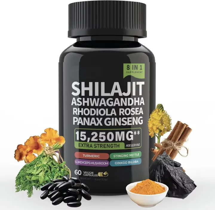 Shilajit Capsules For Men And Women Natural Energy Hormonal Balance Stamina Strength Vitality Libido Fertility Immunity Mental Focus And Performance Supplement