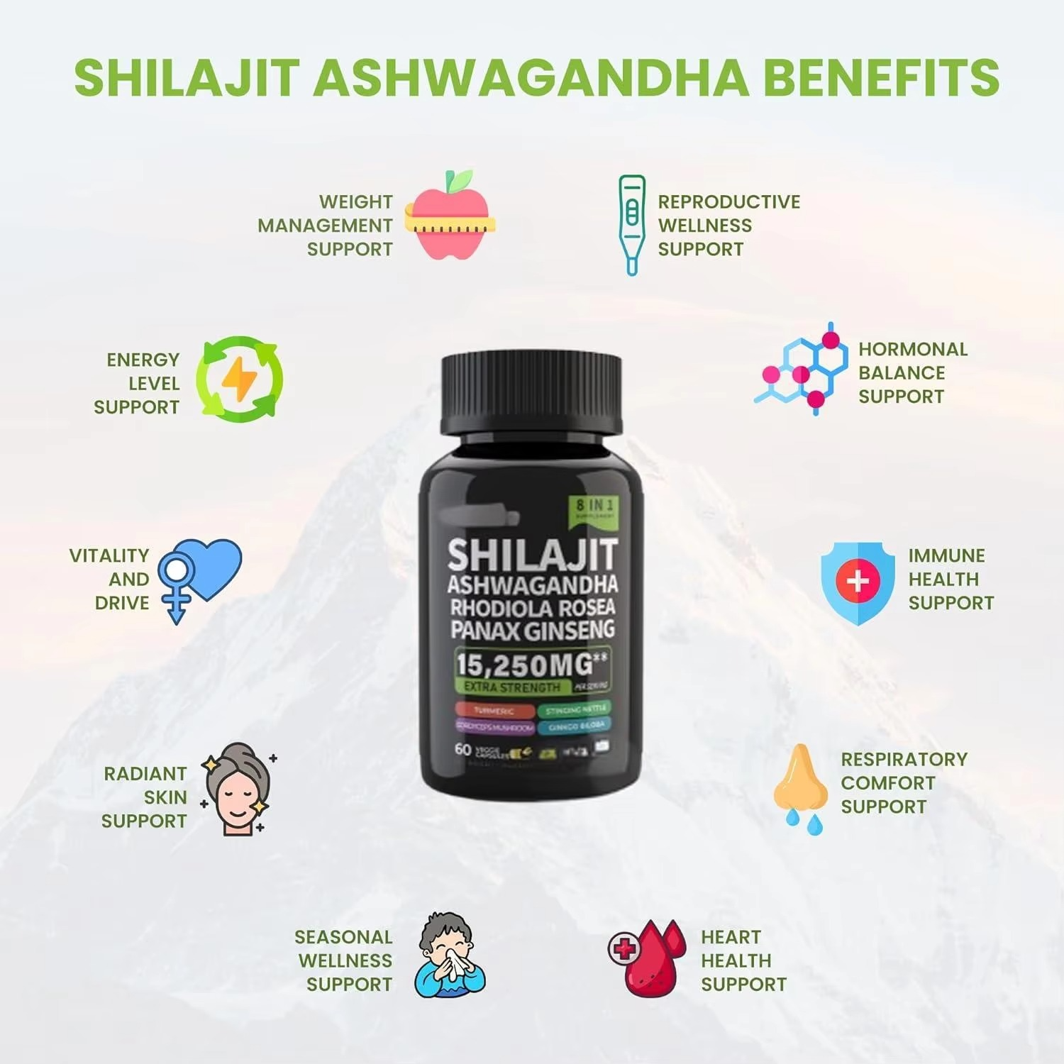 Shilajit Capsules For Men And Women Natural Energy Hormonal Balance Stamina Strength Vitality Libido Fertility Immunity Mental Focus And Performance Supplement