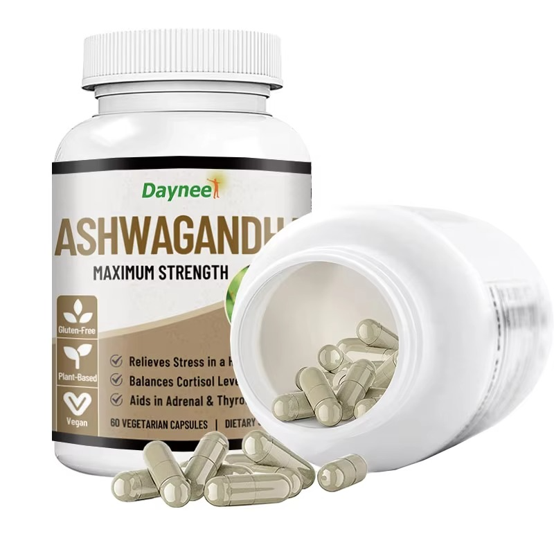 Daynee Ashwagandha Maximum Strength Capsules Stress Relief Hormonal Balance Energy Stamina Mood Focus Vitality Adrenal And Thyroid Support Natural Wellness Supplement