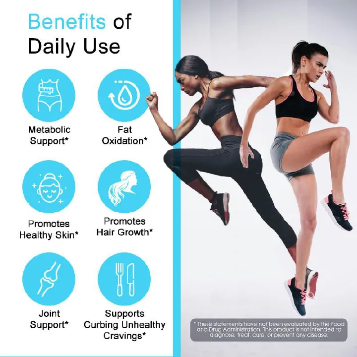 WinsTown Collagen With Burn Premium Multi-Type Collagen Powder For Cellulite Control Healthy Skin Hair Nails Strong Joints Bones Metabolism Boost And Body Wellness 30 Servings