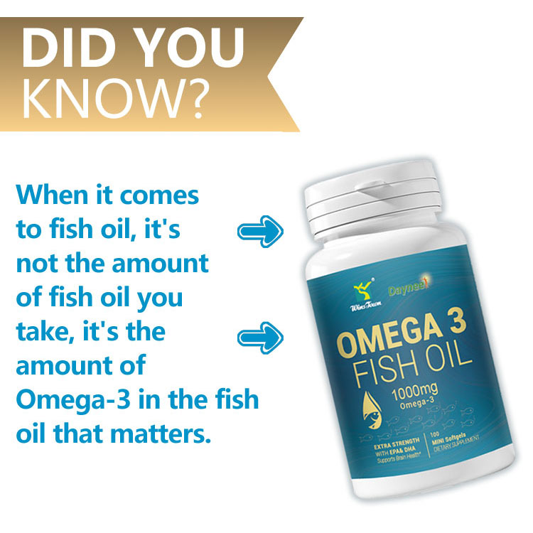 WinsTown Omega-3 Fish Oil 100 Softgels Premium Deep Sea Supplement With Full EPA And DHA For Heart Brain Joint Health Immunity Skin Vitality And Overall Body Wellness Support