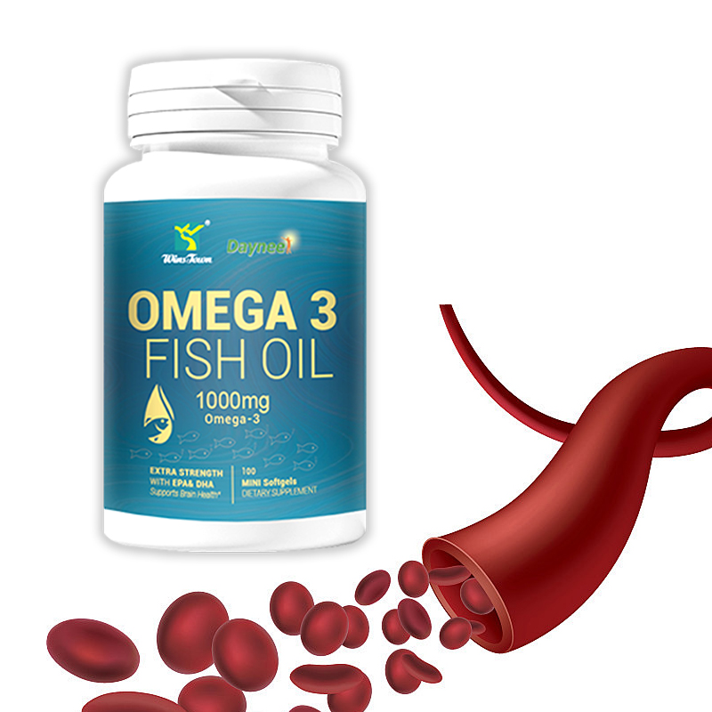 WinsTown Omega-3 Fish Oil 100 Softgels Premium Deep Sea Supplement With Full EPA And DHA For Heart Brain Joint Health Immunity Skin Vitality And Overall Body Wellness Support
