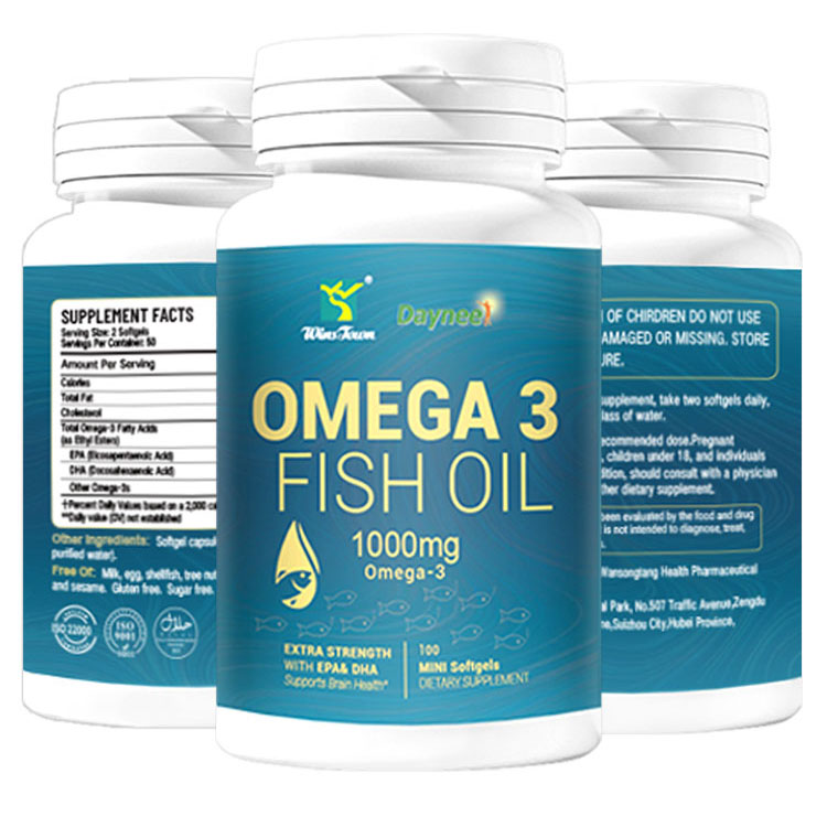 WinsTown Omega-3 Fish Oil 100 Softgels Premium Deep Sea Supplement With Full EPA And DHA For Heart Brain Joint Health Immunity Skin Vitality And Overall Body Wellness Support