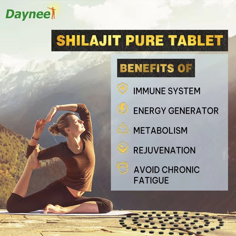 Daynee Himalayan Shilajit Tablets Premium Energy, Strength & Vitality Booster 90 Tablets, 200mg Each Powerful Himalayan Energy & Vitality Booster For Men And Women