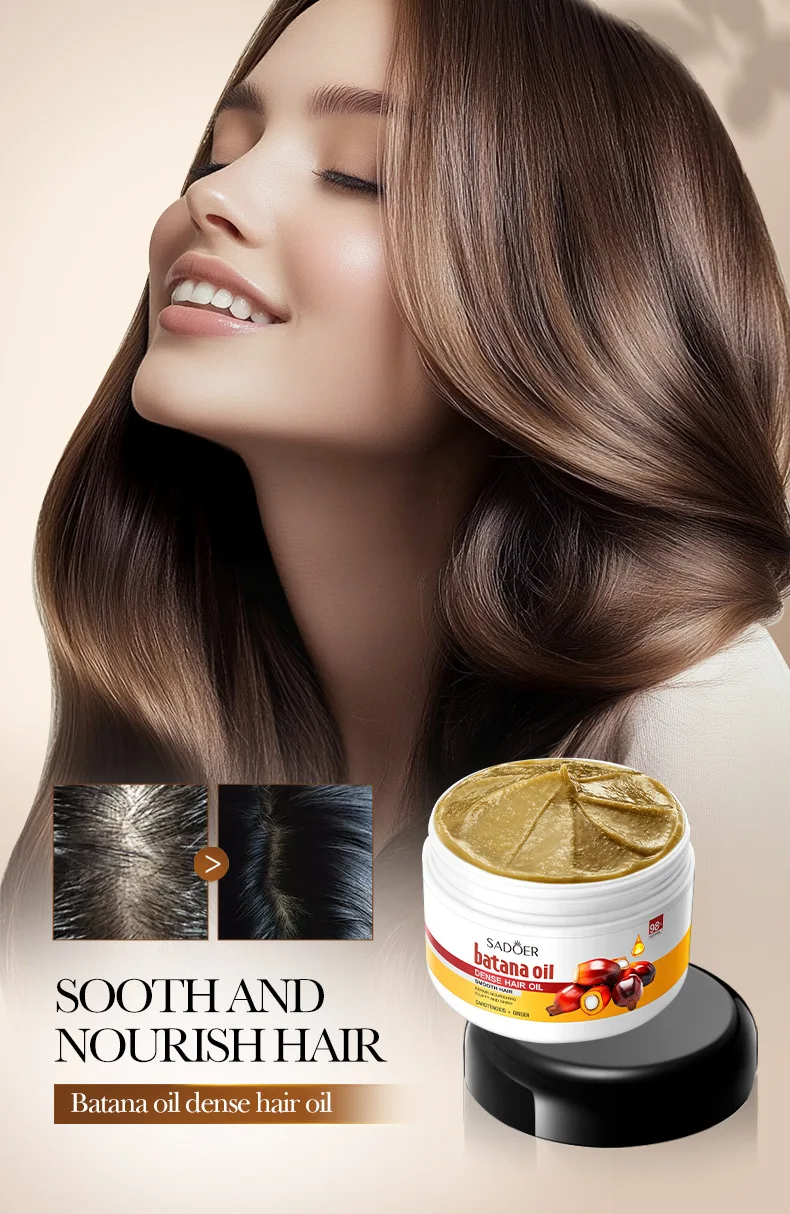 Sadoer Batana Oil Hair Growth Cream 100g Intensive Repair And Strengthening Formula For Thicker Fuller Softer Hair Strengthens Roots Reduces Breakage And Boosts Natural Shine