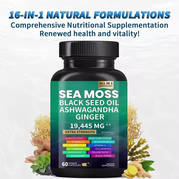 Sea Moss & Shilajit Extra Strength Duo Boost Energy Immunity Detox Stamina Performance Libido Focus Skin Health Joint Strength & Overall Vitality for Men & Women