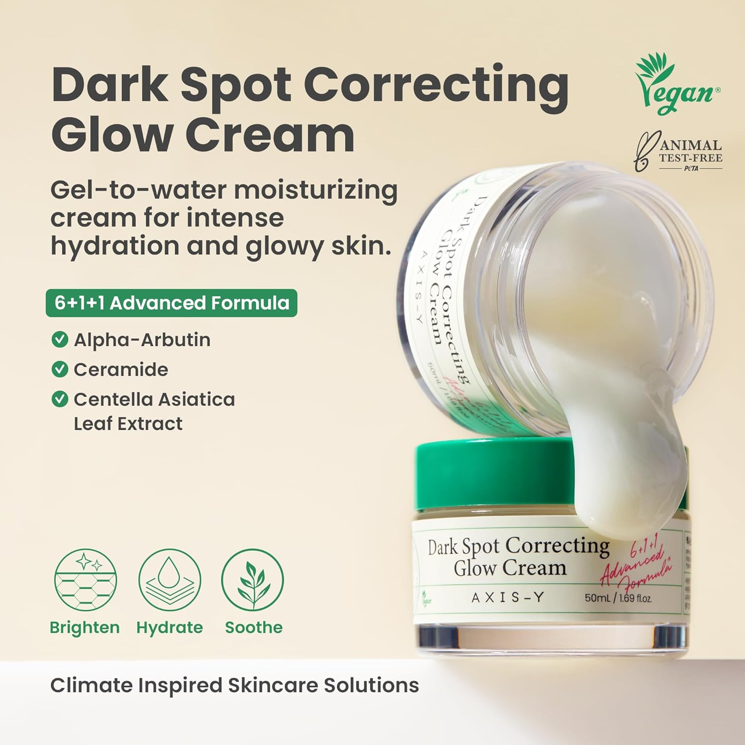 AXIS-Y Dark Spot Correcting Glow Cream Brightening Hydrating Cream That Targets Dark Spots And Restores A Radiant Even Complexion