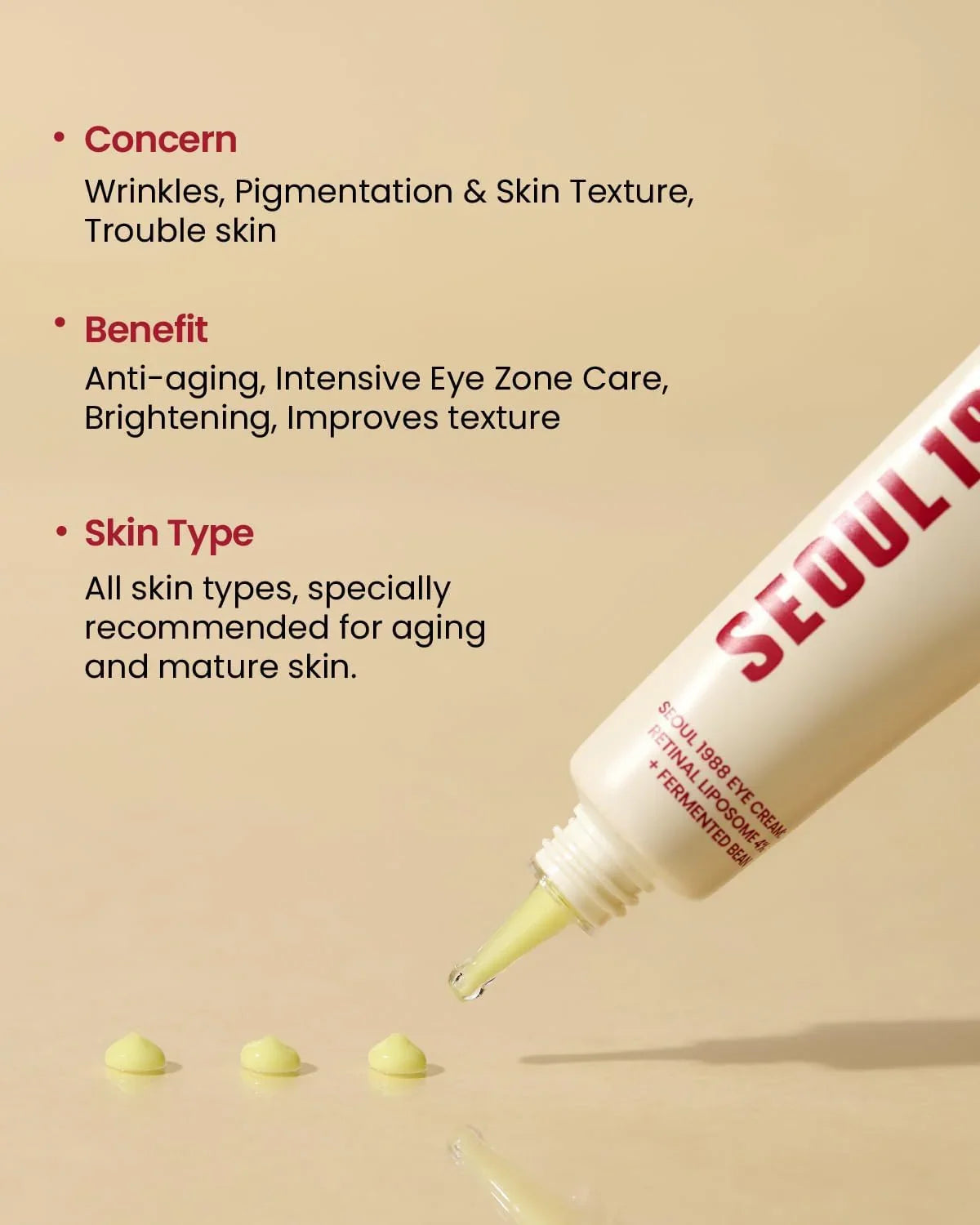 K-Secret Seoul 1988 Eye Cream Retinal Liposome 4% + Fermented Bean – 30ml Advanced Retinal Eye Cream That Smooths Wrinkles Brightens Dark Circles And Firms Delicate Skin