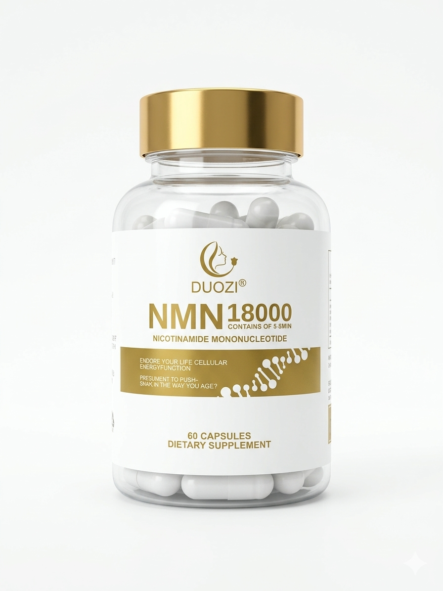 DUOZI NMN 18000 NAD+ Booster Anti-Aging Longevity Cellular Energy Metabolism Focus Vitality DNA Repair Nicotinamide Mononucleotide Youthful Skin Memory Support Wellness Supplement High Potency 60S