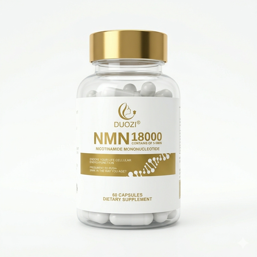 DUOZI NMN 18000 NAD+ Booster Anti-Aging Longevity Cellular Energy Metabolism Focus Vitality DNA Repair Nicotinamide Mononucleotide Youthful Skin Memory Support Wellness Supplement High Potency 60S
