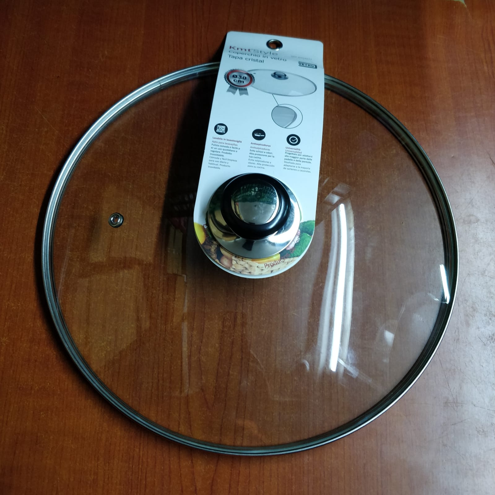 High quality round glass lid with handle nob