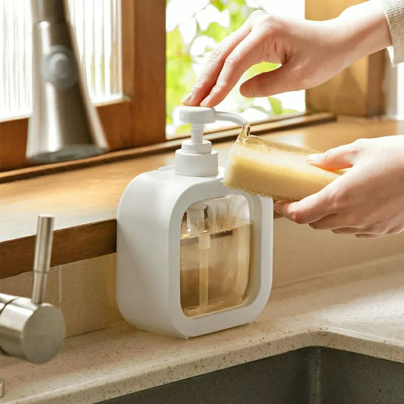 APOTHECARY heavy plastic dispenser bottle for Bathroom and kitchen for shampoo/lotion/oil/shower soap/hand soap and dish soap