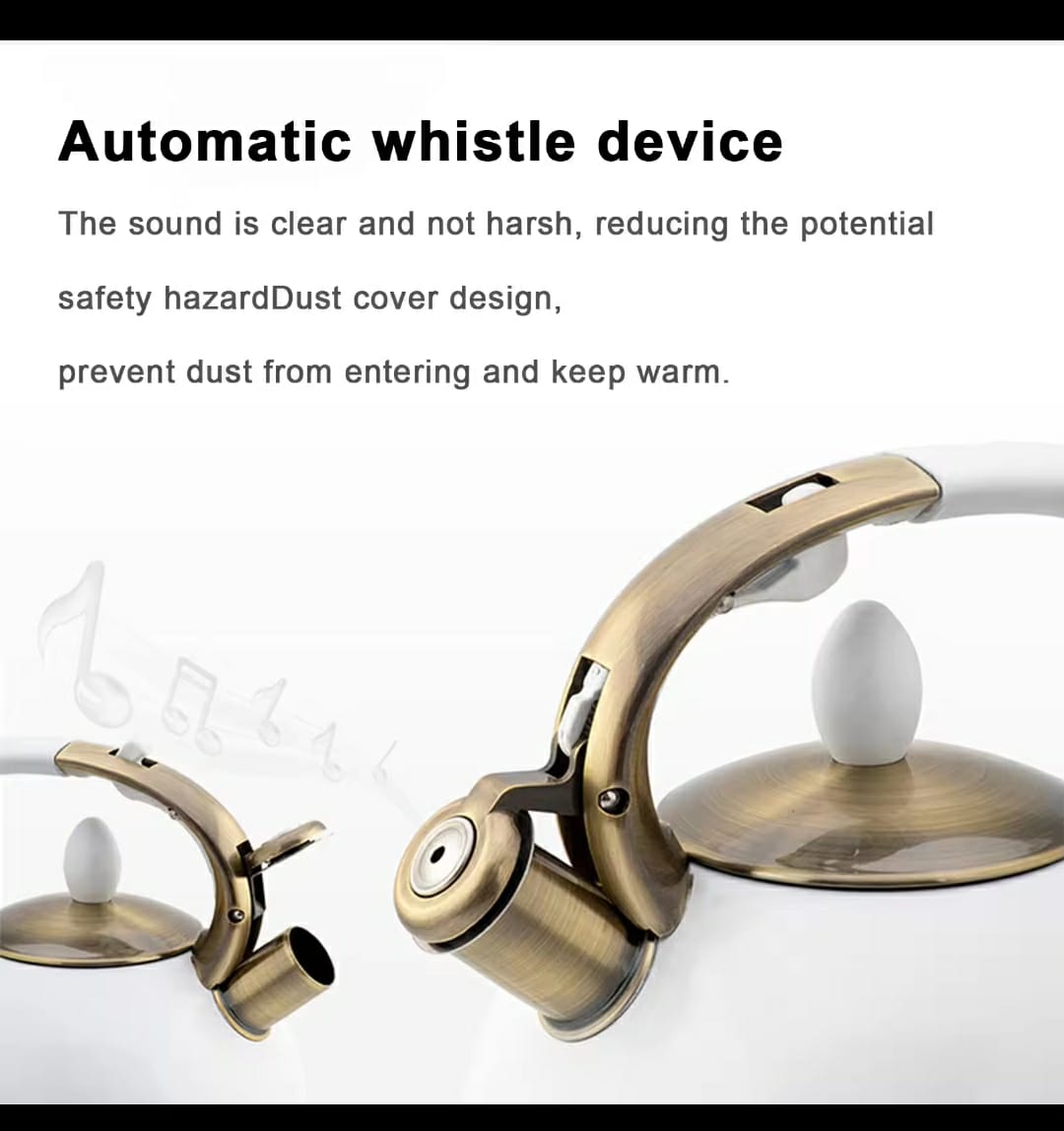 High quality stainless steel kitchen whistling kettle...capable of boiling faster hot water...can be used on stove,induction and gas