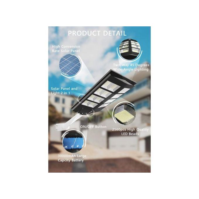 Solar Light Solar Street Light 1000W Led Outdoor Solar Motion Sensor Security Flood Lights