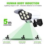 Solar Light Solar Powered 180Watts Dummy Fake Camera Motion Sensor Security Solar Floodlight