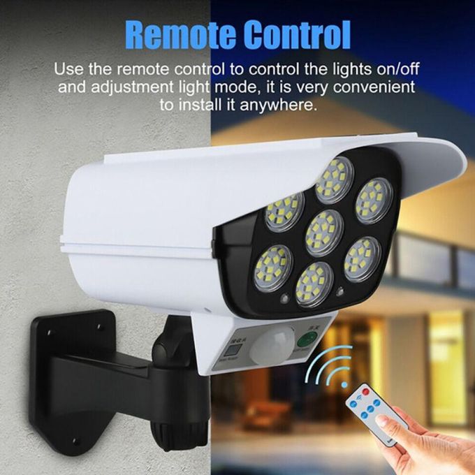 Solar Light Solar Powered 180Watts Dummy Fake Camera Motion Sensor Security Solar Floodlight