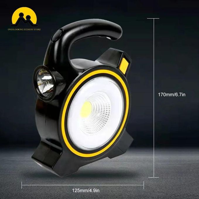 COB Work Lamp LED Solar Light Portable Lantern Tent Light Emergency Spotlight Rechargeable Floodlight for Outdoor Hiking Camping