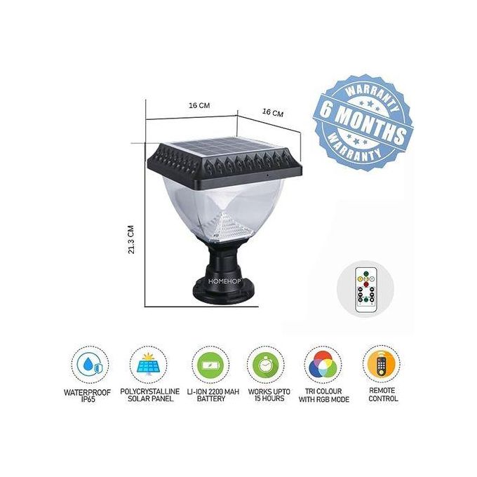 Neelux 10W Solar LED Main Gate Light For Home Outdoor Garden Multicolor Lamp