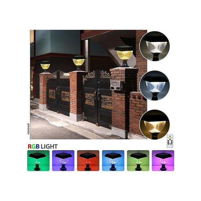 Neelux 10W Solar LED Main Gate Light For Home Outdoor Garden Multicolor Lamp