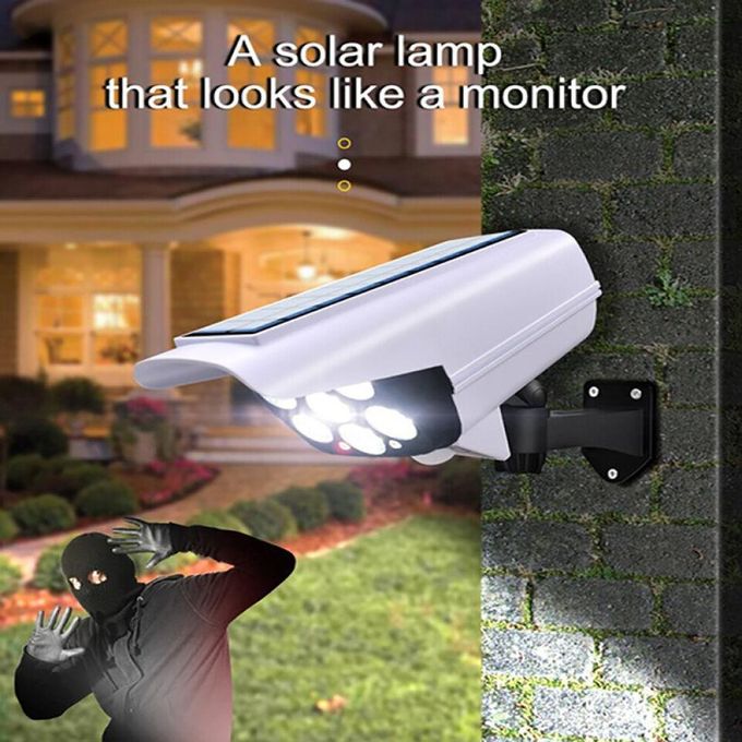 Solar Light Solar LED Wall Light Motion Sensor Street Yard Outdoor Security Lamp Fake Camera