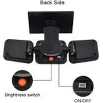 Solar Light Three Rotatable Heads Solar Motion Sensor Flood Lights Outdoor with Remote
