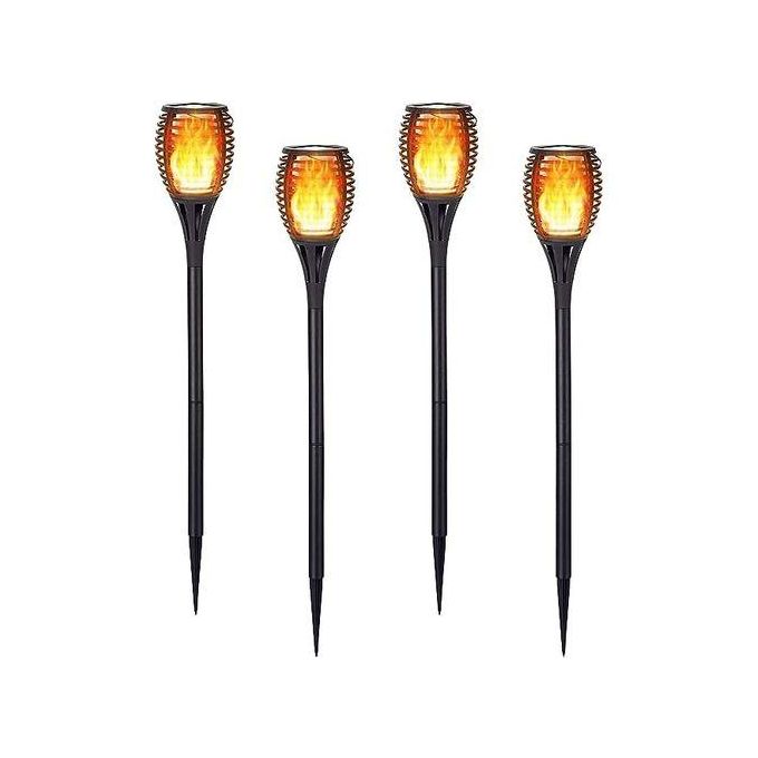 1pc Solar Torch Light Outdoor Flickering Flame Dancing Lights