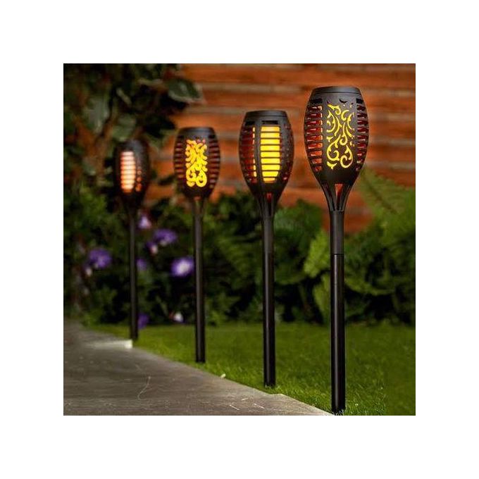 1pc Solar Torch Light Outdoor Flickering Flame Dancing Lights