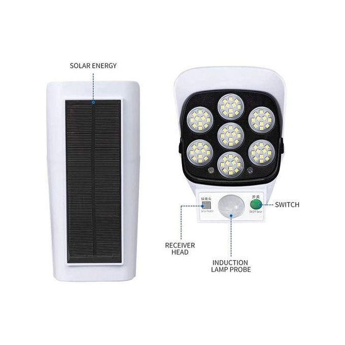 Outdoor Dummy CCTV Camera Motion Sensor Solar Lights FLOODLIGHT(2 Pack)