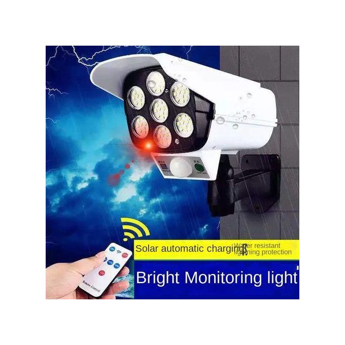 Solar Light Motion Sensor Solar Powered Sensor Security Fake Dummy Camera Flood Light