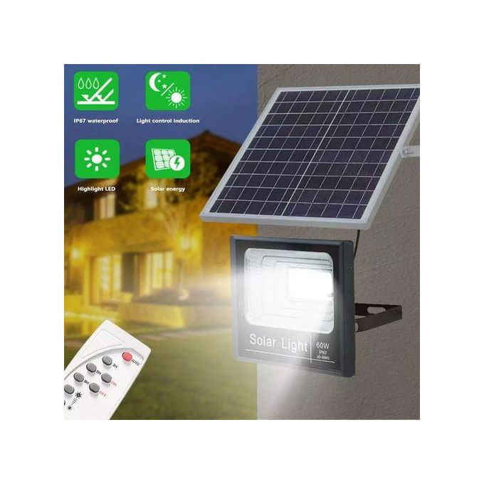 Solar Light Dusk To Dawn 60W LED SUPER BRIGHT SOLAR FLOODLIGHT