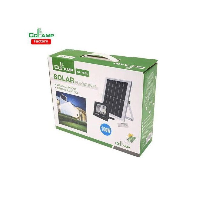CcLamp High Power 100W Solar Floodlight With Remote And Lightsensor