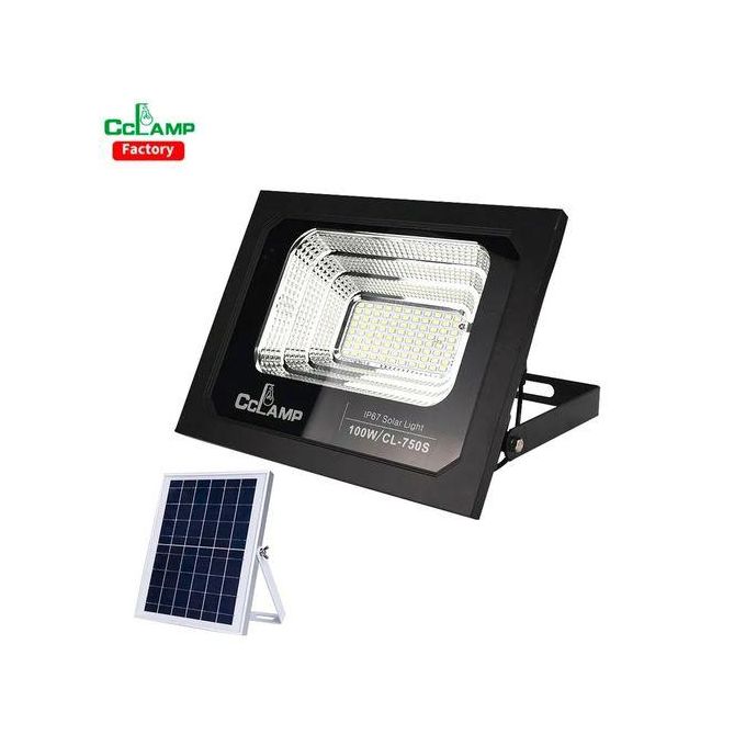 CcLamp High Power 100W Solar Floodlight With Remote And Lightsensor