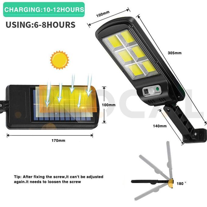 Solar Light LED Solar Street Light Lamp Motion Sensor Lights Remote Garden Yard Flood Wall Light