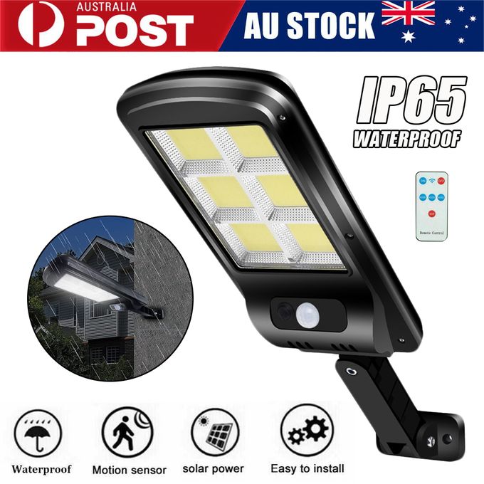 Solar Light LED Solar Street Light Lamp Motion Sensor Lights Remote Garden Yard Flood Wall Light