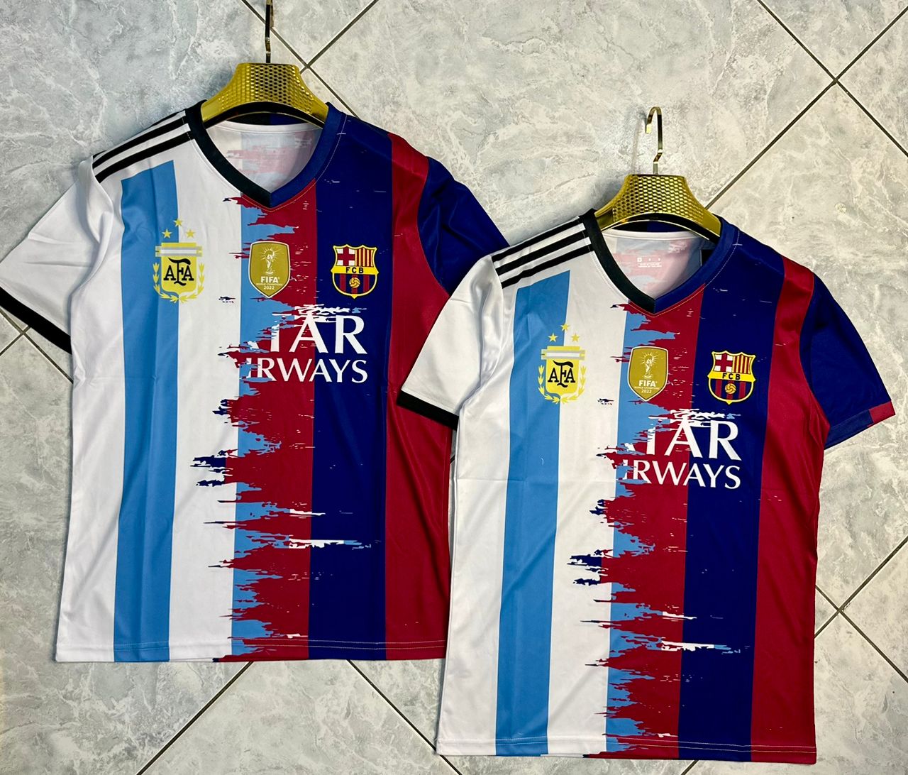 NEW!NEW! GOOD QUALITY BARCELONA AND ARGENTINA SPECIAL EDITION MESSI SHIRT/JERSEY (PLAYER VERSION) 2025-2026.
