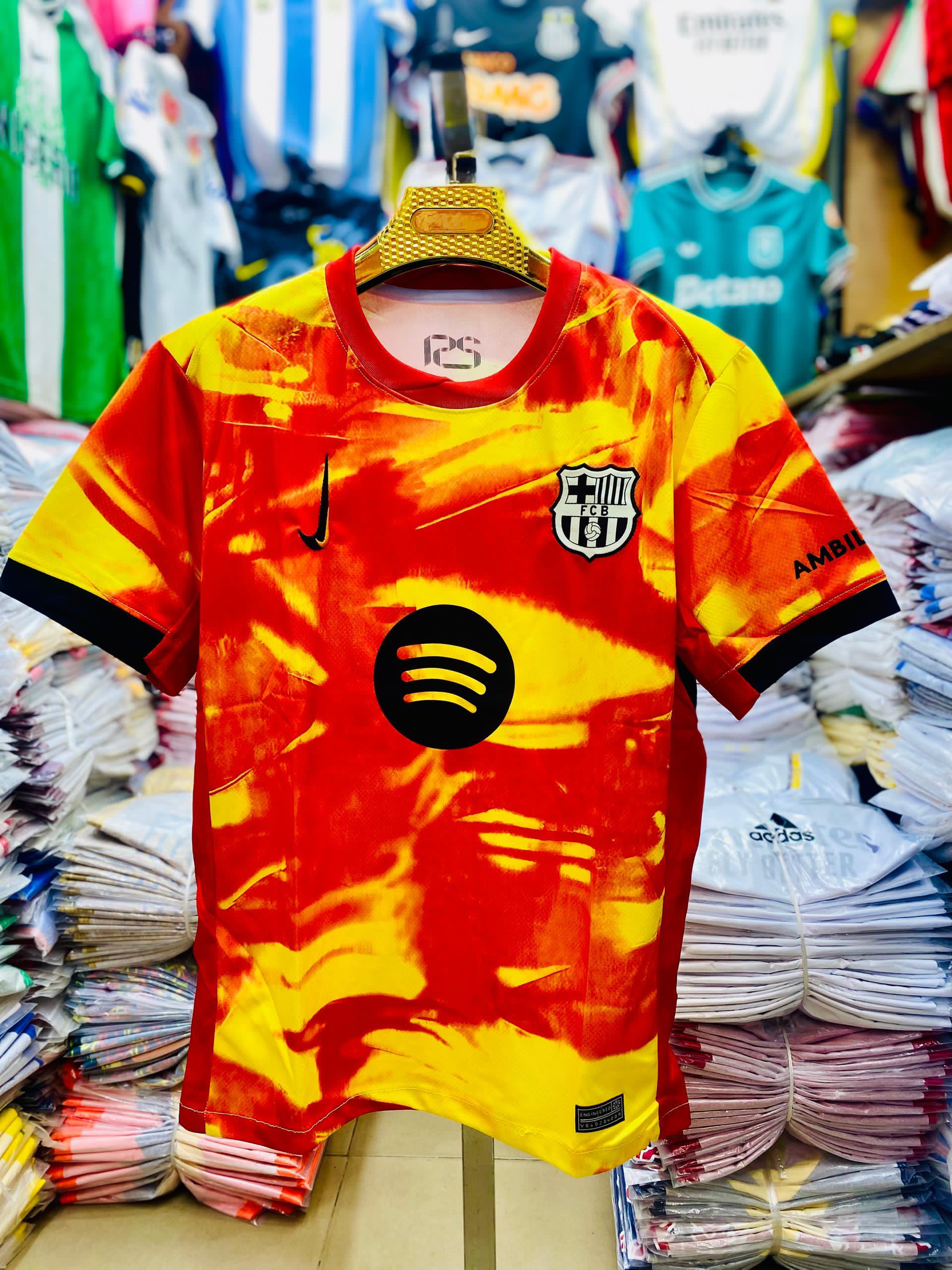 ORIGINAL!! New Arrival Good Quality Authentic Barcelona 2025/2026 Special Edition Yellow/ Red Jersey.