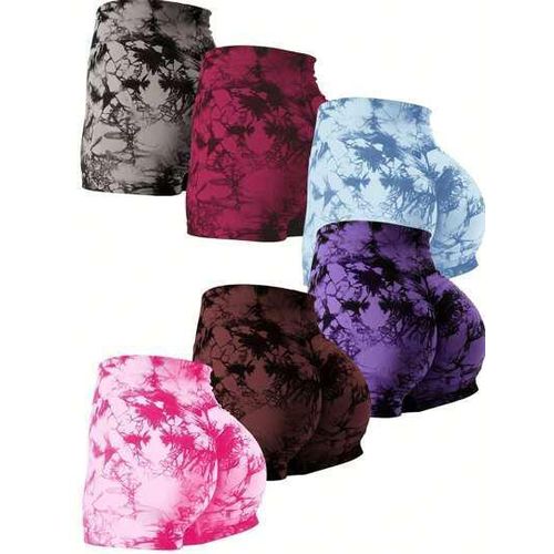 SALE Trending Women Gym Shorts 1pc Workout Shorts with Patterned Prints Biker Shorts Bike Shorts Good Stretch Tight Fit Breathable Sculpting Sexy Cosy Wear Booty Shorts