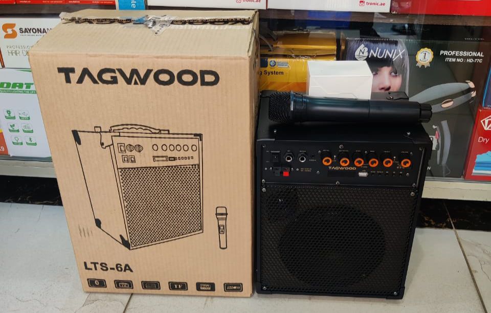 TAGWOOD LTS-6A PORTABLE RECHARGEABLE SPEAKER WITH WIRELESS MICROPHONE