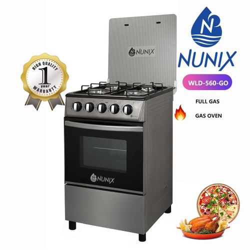 CLEARANCE OFFER Nunix Standing Full Gas Cooker with Oven and Four Burners