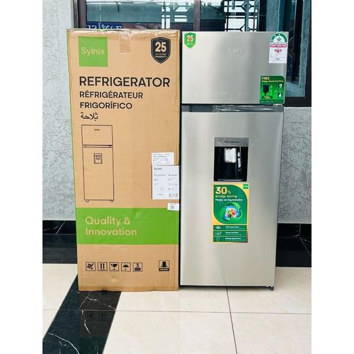 CLEARANCE OFFER Syinix 210 ltrs double door fridge with water dispenser